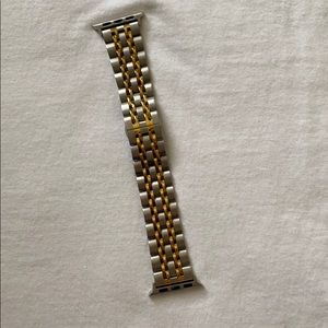 Silver and gold mixed metal Apple Watch band 38 mm